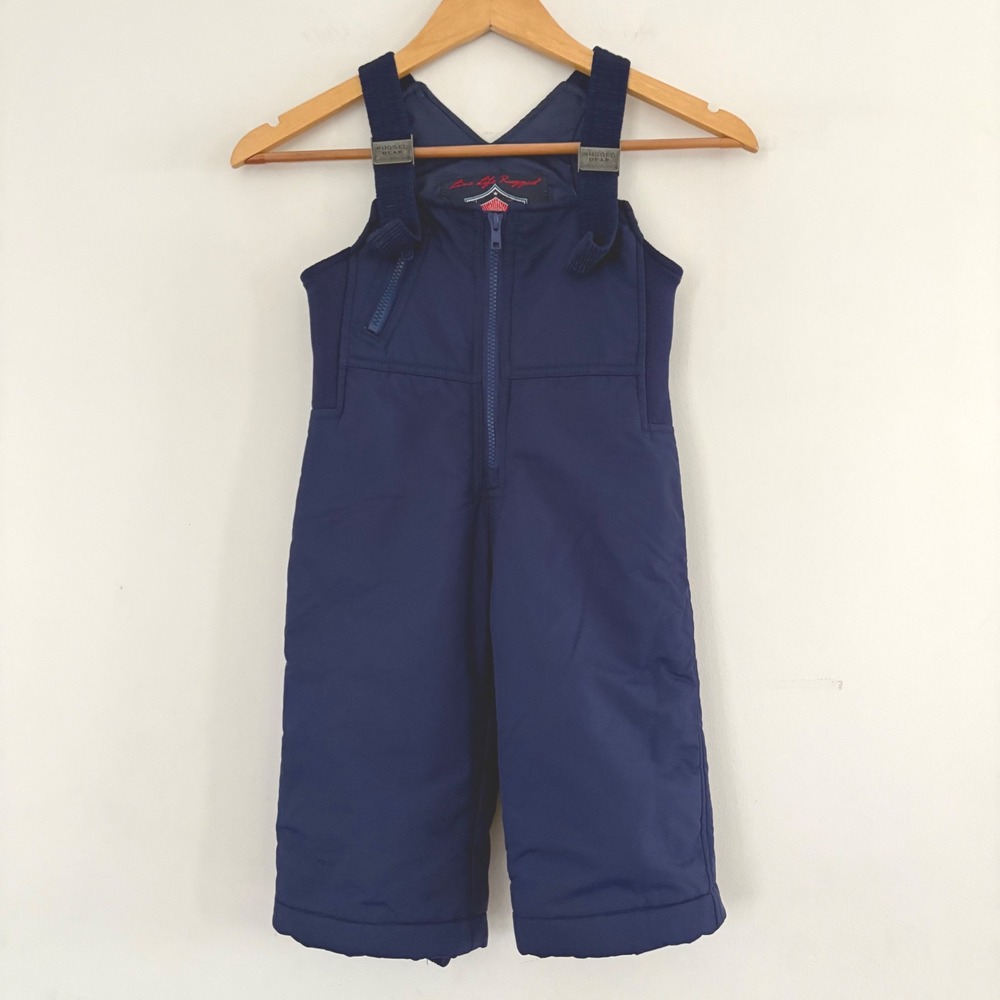 Rugged‎ Bear Snow Bibs Overalls Size 2 Kids Blue Winter Padded Ski Pants